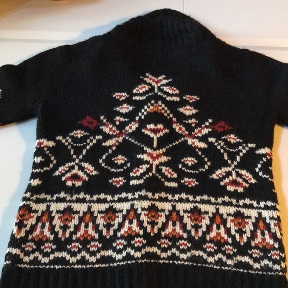 ULLA JOHNSON Fair Isle Alpaca V-neck Cardigan Sweater - Picture 11 of 12